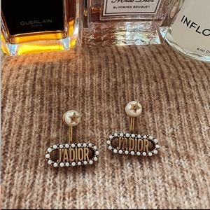 Dior j'adior vintage antique goldtone earrings